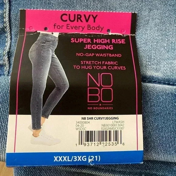 🆕NOHO Curvy Plus-Size Mid Blue Jegging 3XG🆕 - Picture 11 of 11